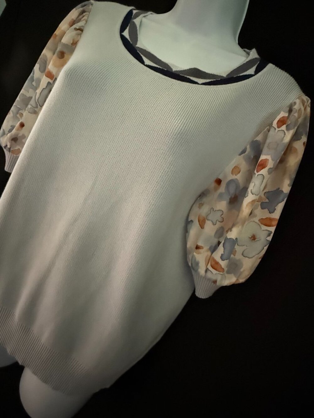 Rio & Rain Shortsleeve Sweater Top (PXL)